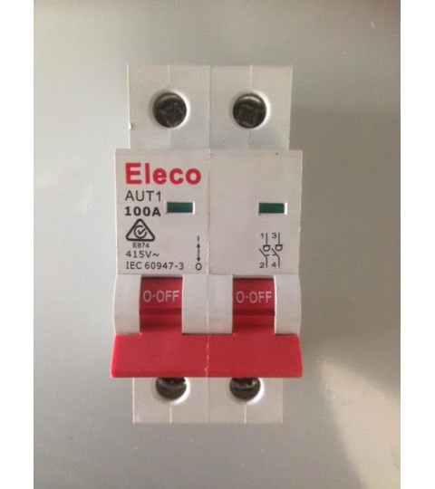 Main Switch - 2 Pole 100A